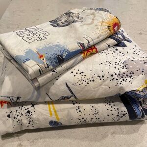 Pottery Barn Kids Star Wars MILLENNIUM FALCON Queen 4 Pc Sheet Set Cotton